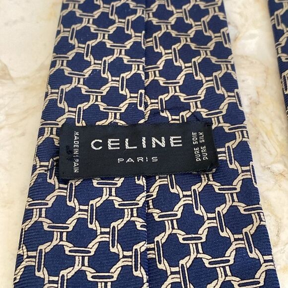 Celine Macadam 100% Silk Tie - Picture 8 of 9